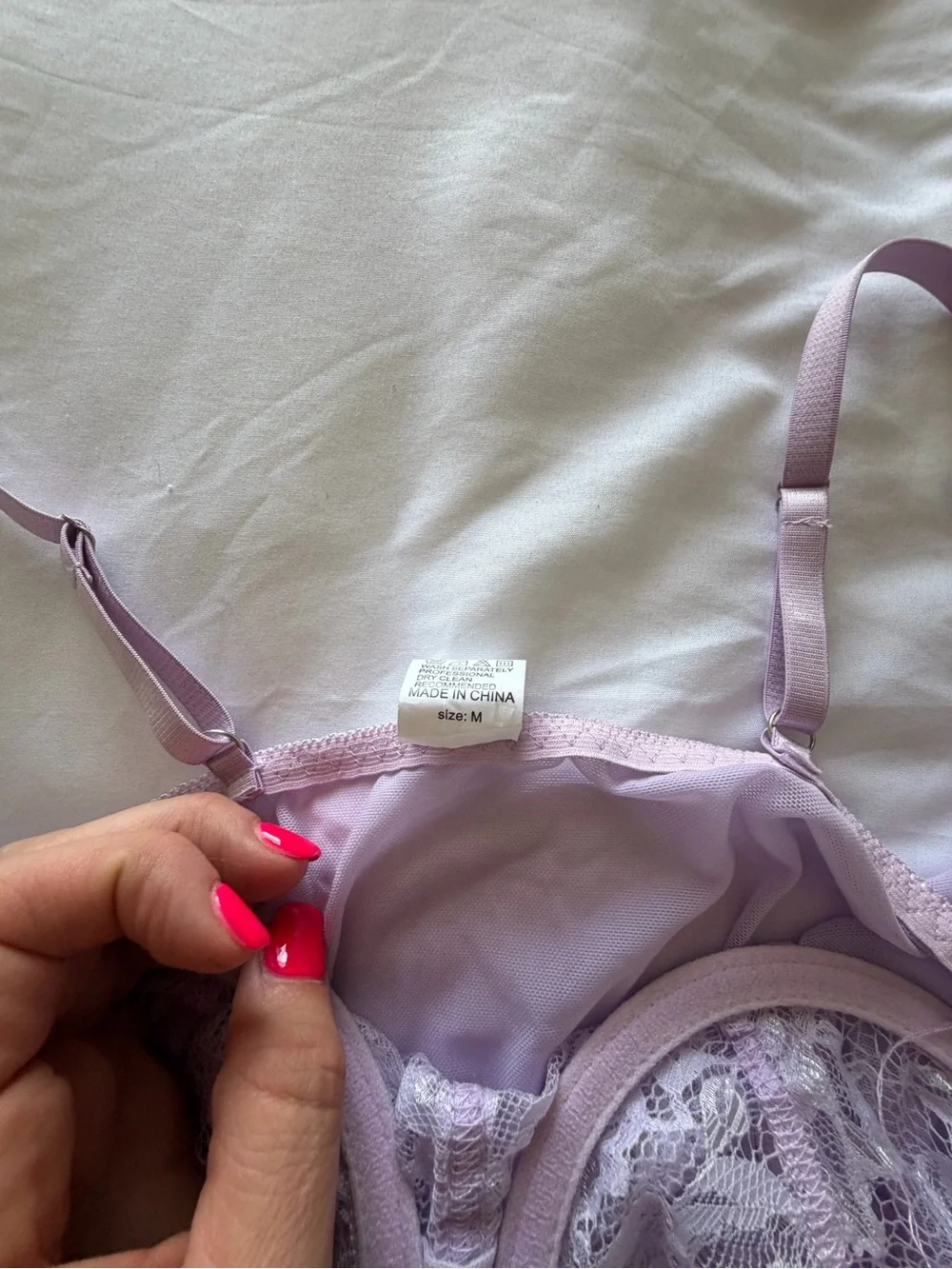 Lavender Lace Bustier and Bodysuit
